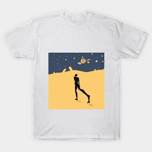 Human in galaxy T-Shirt